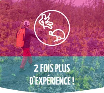 Duo canyoning et tunnel de lave - bouton